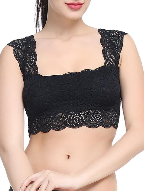 black lace bralette - 12372246 - Standard Image - 0