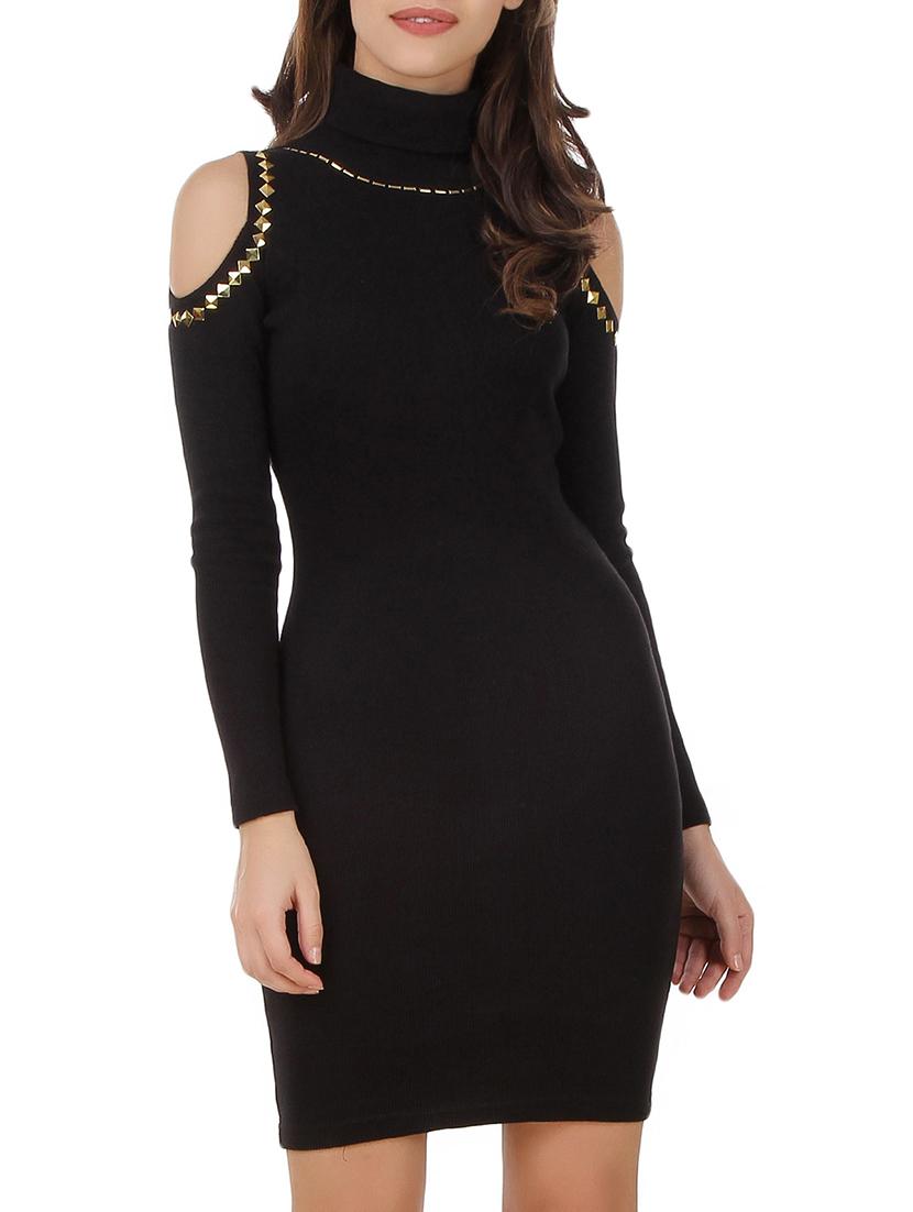 cold shoulder embellished bodycon dress - 12375442 - Zoom Image - 0