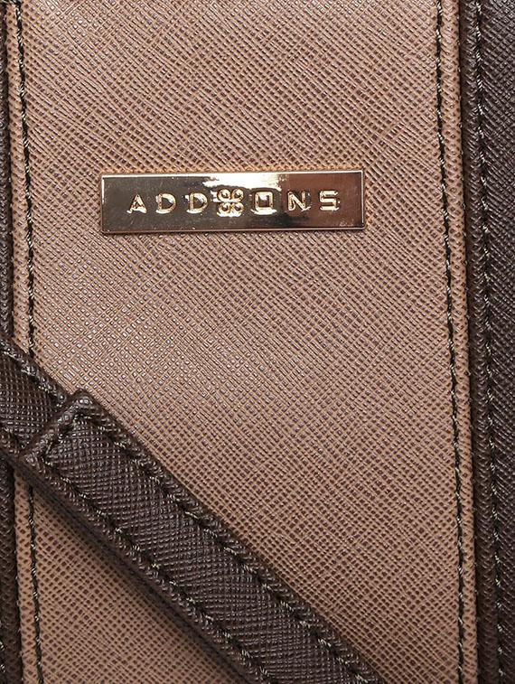 brown leatherette textured sling bag - 12393211 - Standard Image - 3