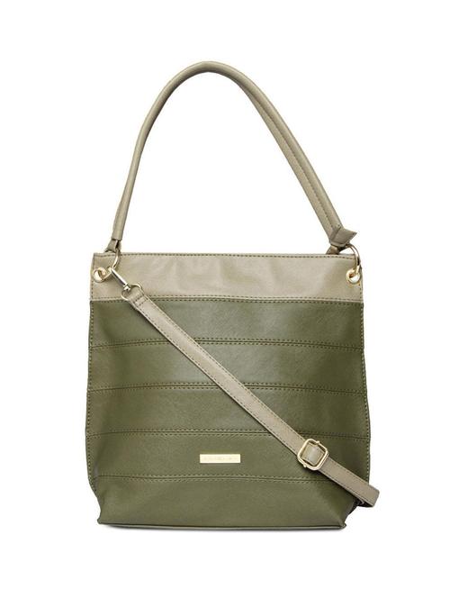 olive green leatherette handbag with sling - 12393234 -  Standard Image - 0