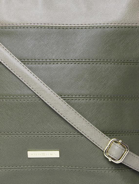 olive green leatherette handbag with sling - 12393234 - Standard Image - 3