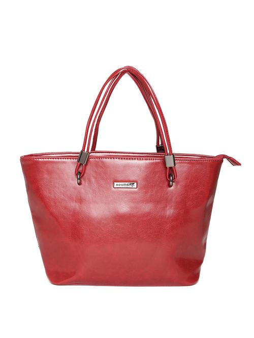 maroon leatherette handbag - 12393237 - Standard Image - 0