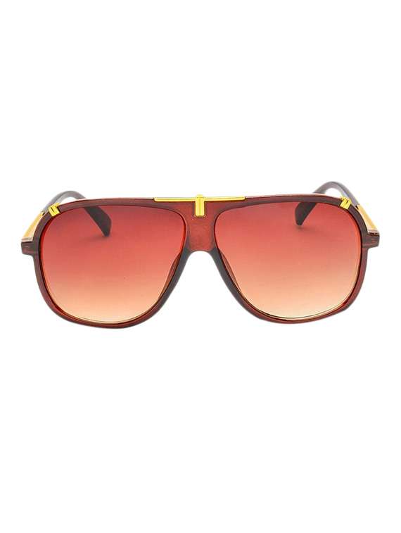 brown plastic aviator men sunglass