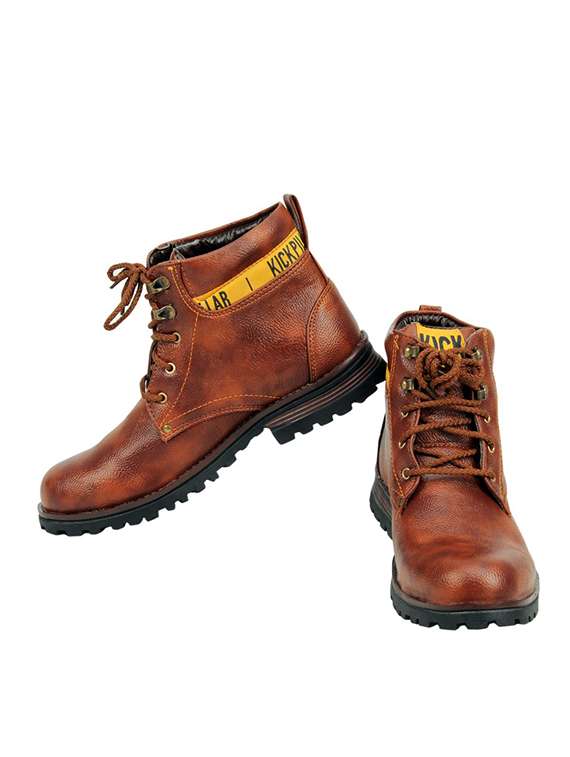 tan leatherette Low ankle boot - 12403009 -  Standard Image - 3