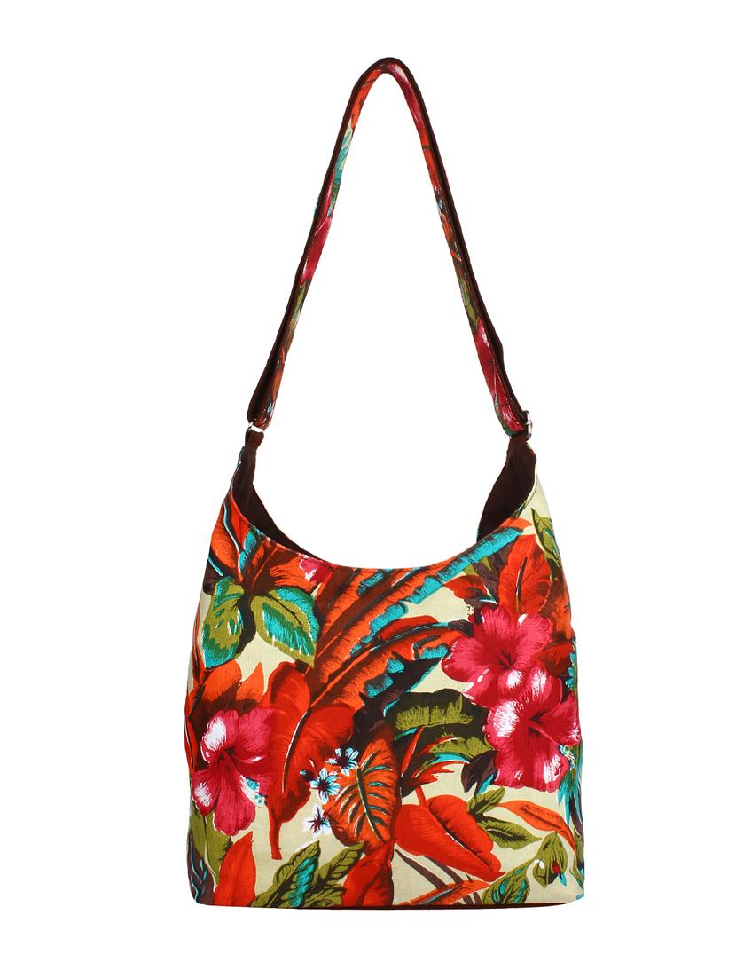 multi printed canvas sling bag - 12403584 - Zoom Image - 0