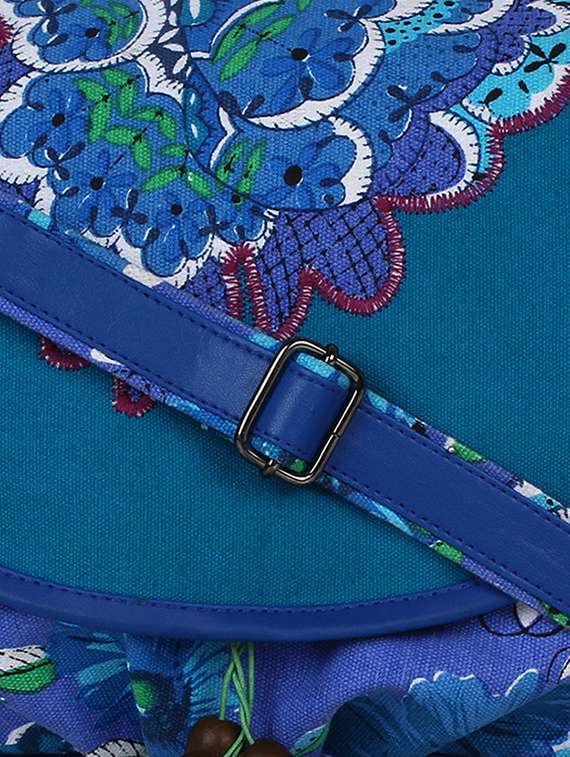 blue printed regular sling bag - 12403593 -  Standard Image - 3
