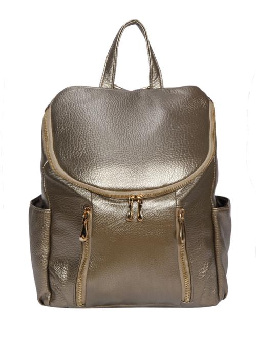metallic leatherette backpack - 12404132 - Standard Image - 0