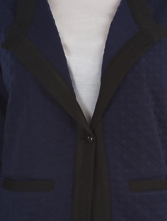 navy blue quilted blazer - 12405994 - Standard Image - 3