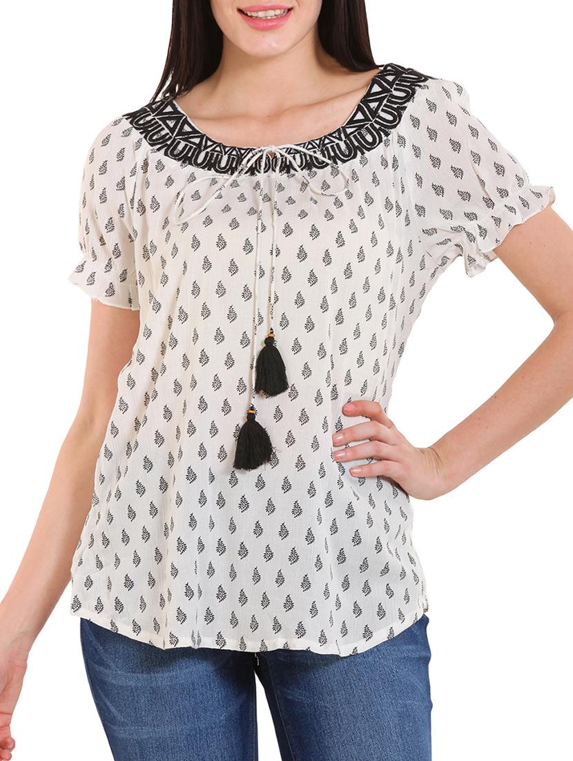 white viscose top - 12413449 - Zoom Image - 0
