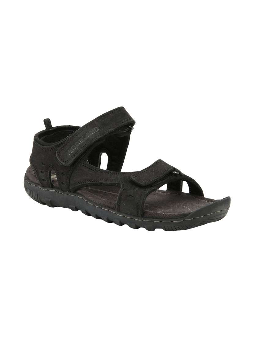 Buy online Black Leather Back Strap Floaters from Sandals and