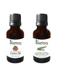 Combo Set of ColdPressed Castor oil & Rosemary oil ( Each Products 15ml )
