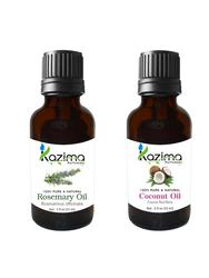 Combo Set of Coconut Cold Pressed oil and Rosemary Essential oil ( Each Products 15ml )
