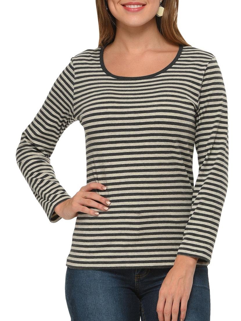 grey cotton regular top - 12420607 - Zoom Image - 0
