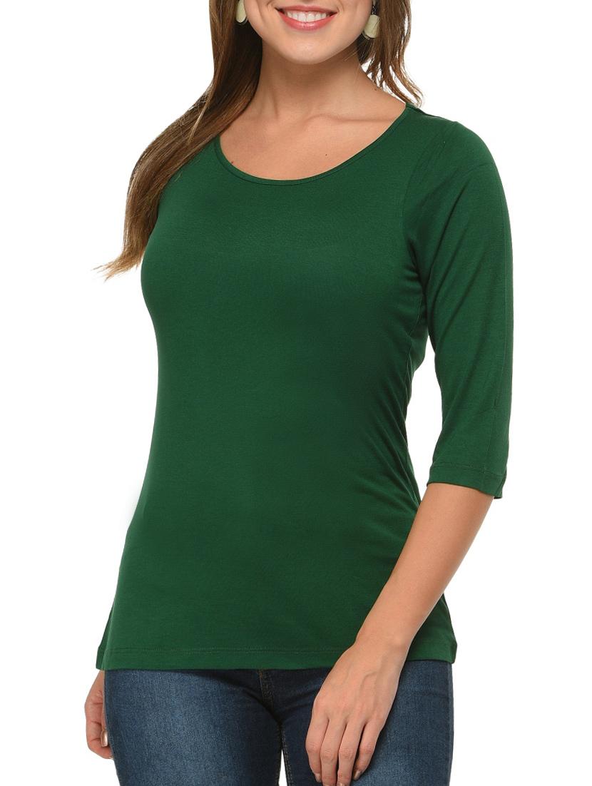 green viscose regular tshirt - 12420613 - Zoom Image - 0
