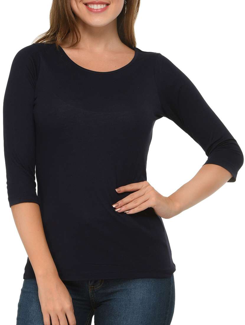 women's plain round neck t-shirt