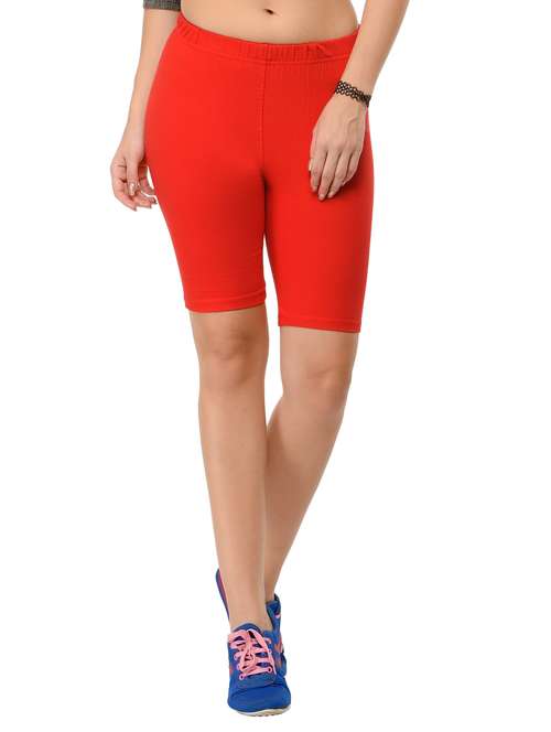 solid red cotton shorts - 12426158 - Standard Image - 0