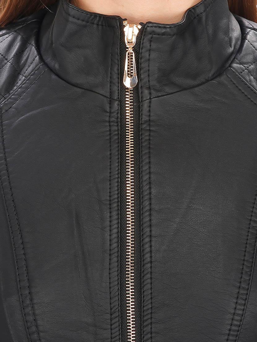 black leatherette jacket - 12431950 - Standard Image - 3