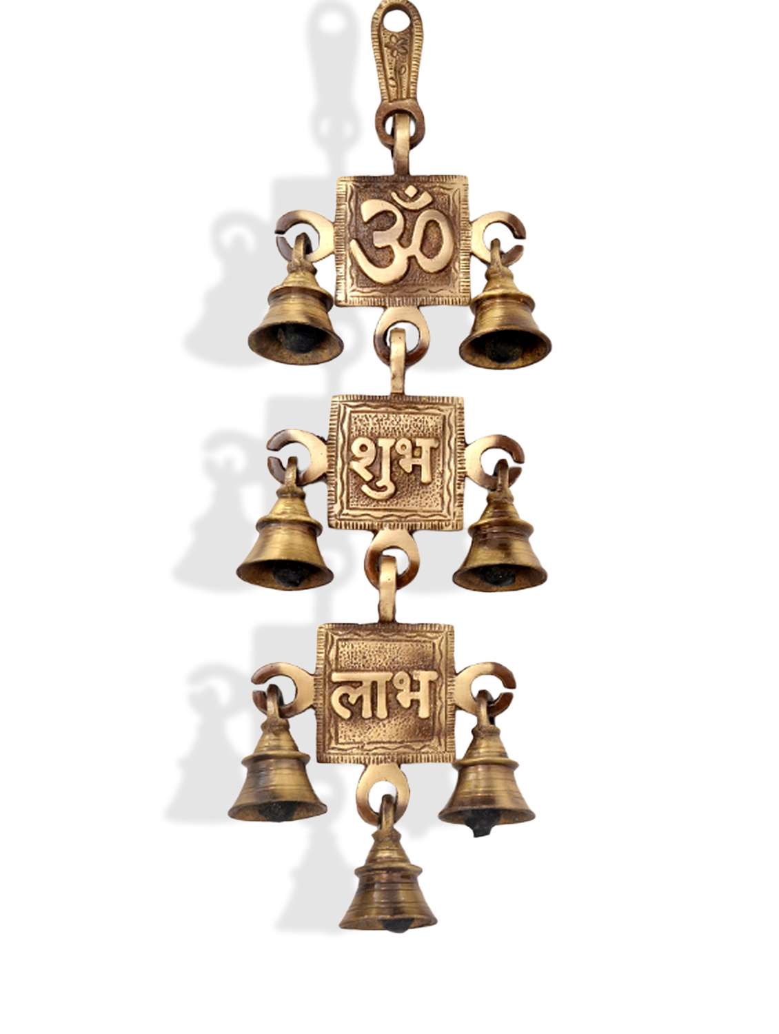 metallic brass wall accent