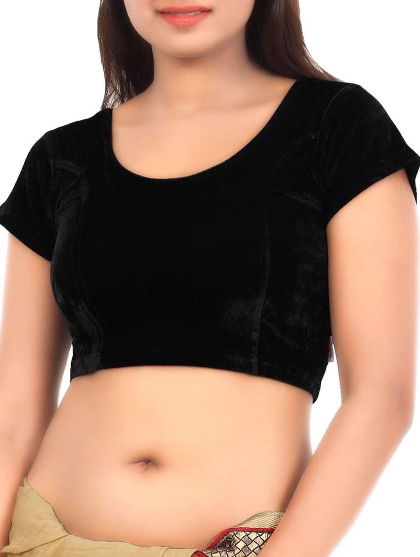 black velvet blouse
