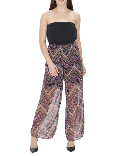 multicolored printed polyester full leg jumpsuit - 12448284 -  Standard Image - 0