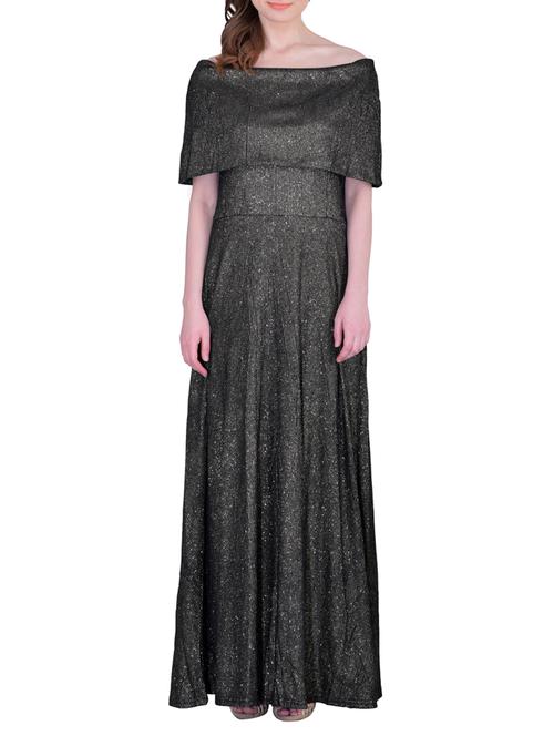 grey spandex gown dress - 12449029 - Standard Image - 0