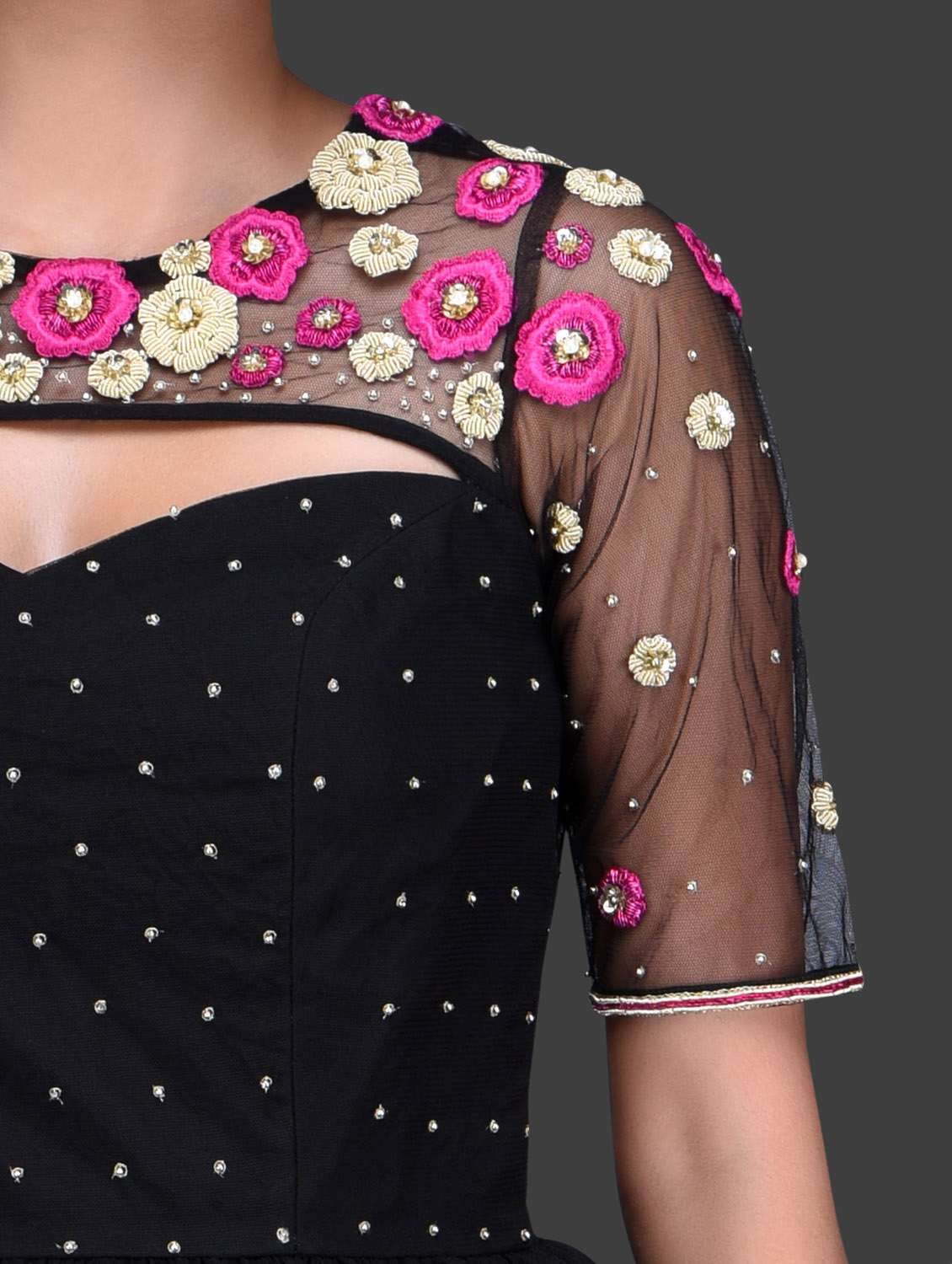 Buy online Black Embellished Knee Length Net Dress from western wear for  Women by Kriti J for 8560 at 0% off | 2026 Limeroad.com