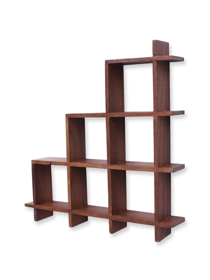 Brown Wooden Wall Hanging Rack