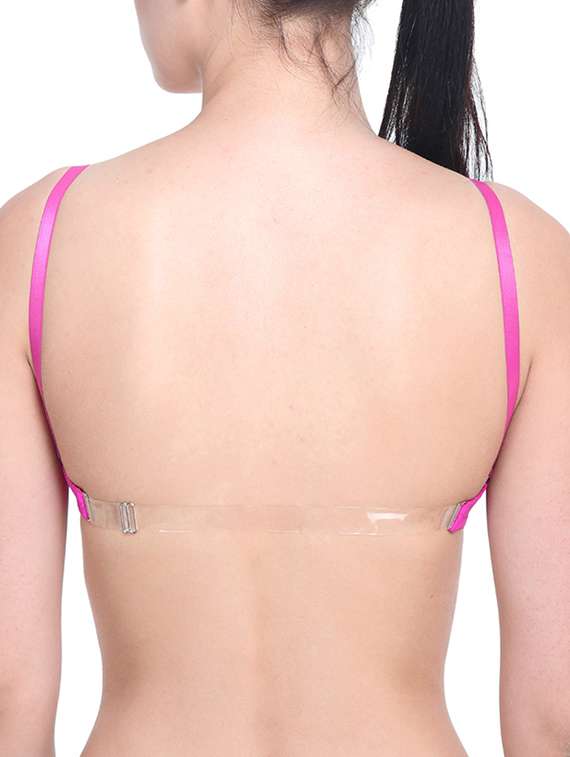 pink cotton backless bra - 12455809 -  Standard Image - 3