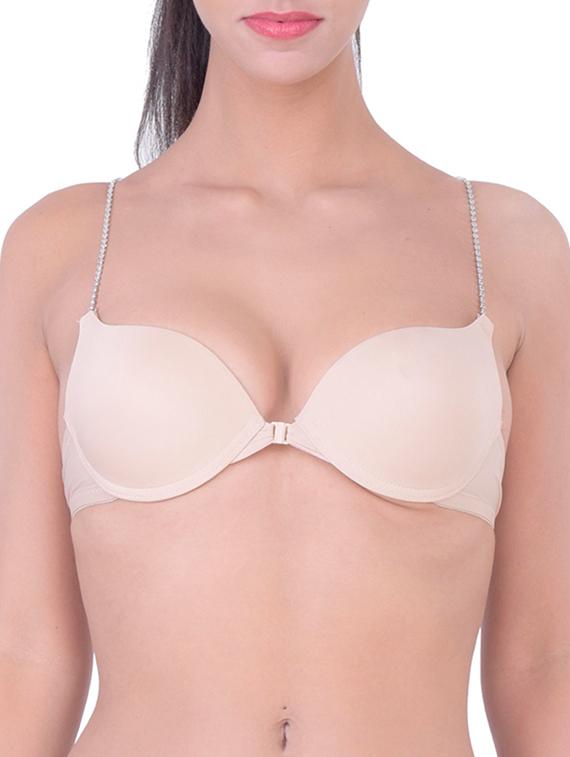 detachable strapped front open bra - 12455853 - Zoom Image - 0