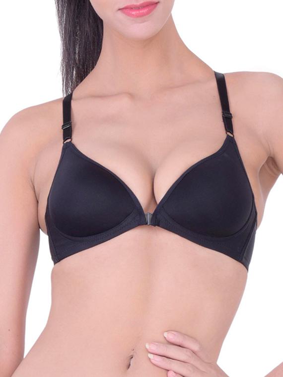 black cotton bra - 12455881 -  Zoom Image - 0
