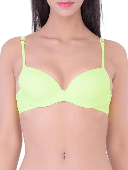 neon green cotton bra - 12455895 -  Standard Image - 0