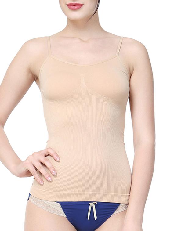 beige nylon shaper camisoles - 12455992 -  Zoom Image - 0