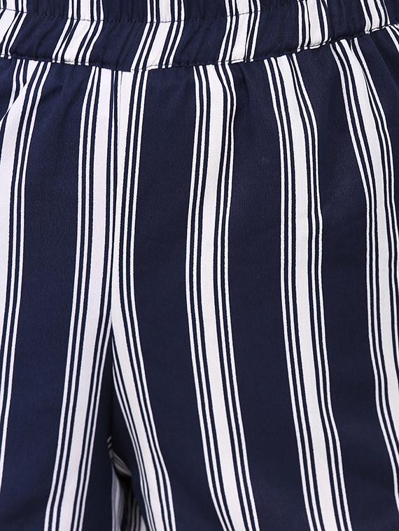 blue striped polyester hot pants - 12462078 - Standard Image - 3