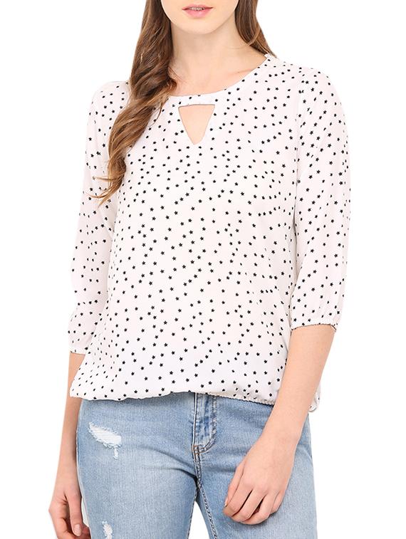 white printed top - 12462182 - Zoom Image - 0