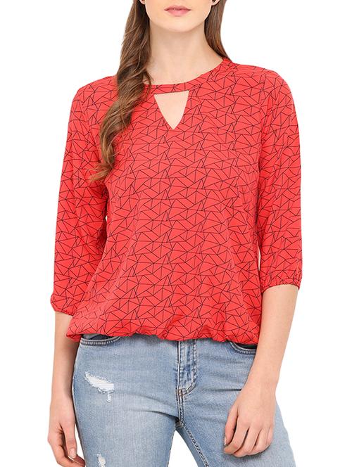 red printed balloon straight top - 12462183 - Standard Image - 0