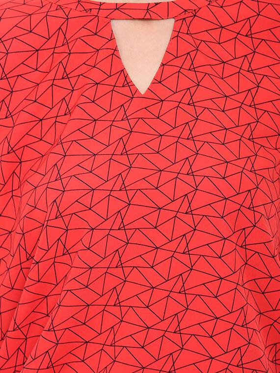 red printed balloon straight top - 12462183 - Standard Image - 3