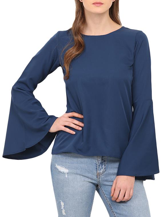 blue polyester regular top - 12462193 - Zoom Image - 0