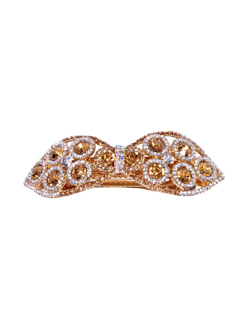 gold metal stone embellished clip - 12490024 - Zoom Image - 0