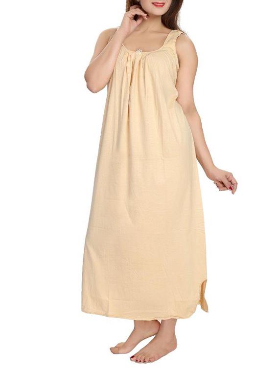 beige cotton gown - 12495392 - Zoom Image - 0