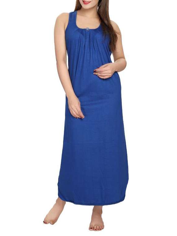 dark blue cotton gown - 12495396 -  Zoom Image - 0