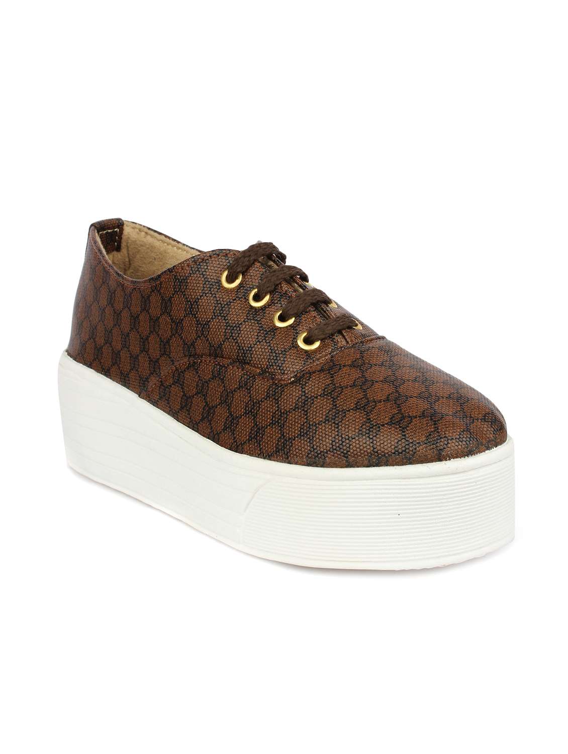 brown lace up casual shoes