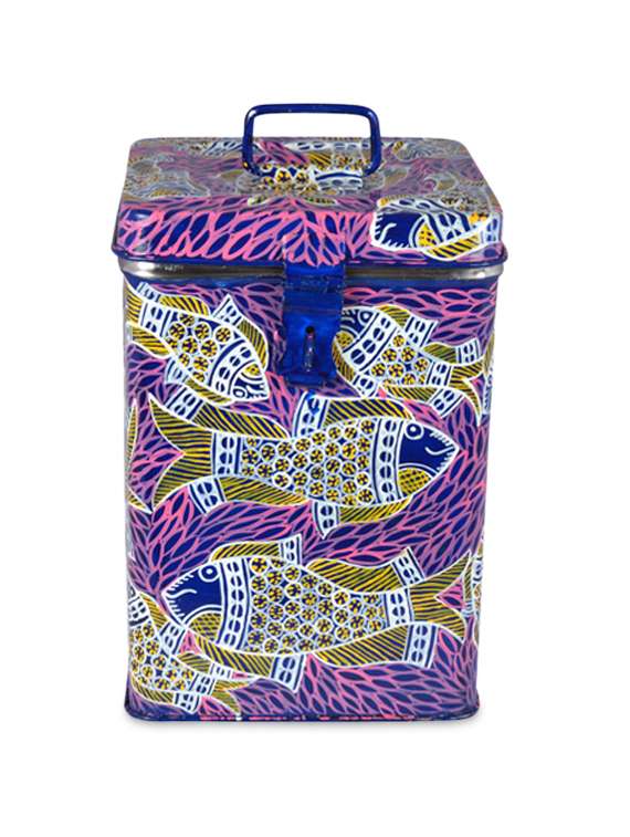 madhubani inspired handpainted container