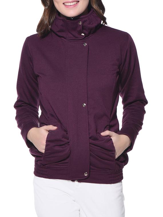 solid purple fleece jacket - 12507010 - Zoom Image - 0