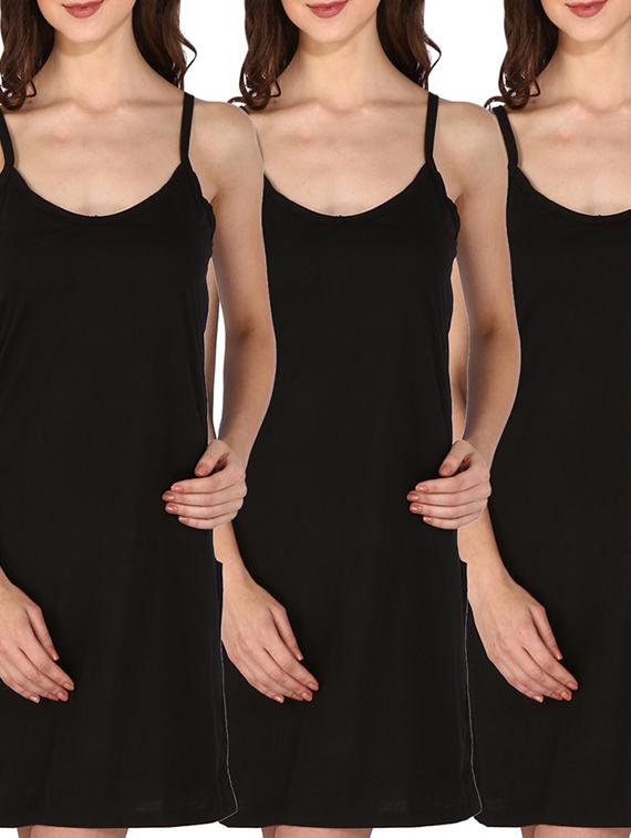 set of 3 black cotton camisoles - 12516142 - Zoom Image - 0