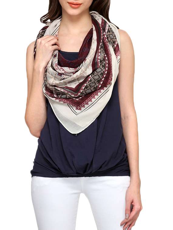 multi colored polyester scarf