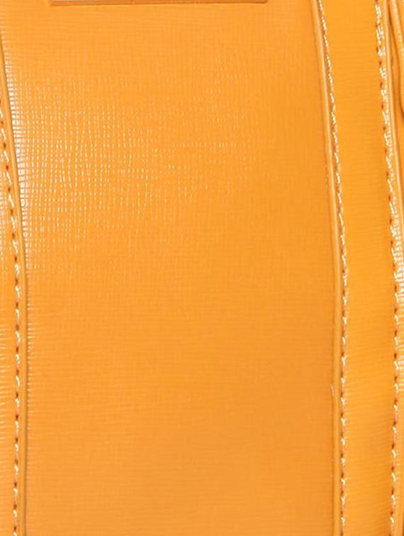 yellow leatherette handbag - 12522677 - Standard Image - 3