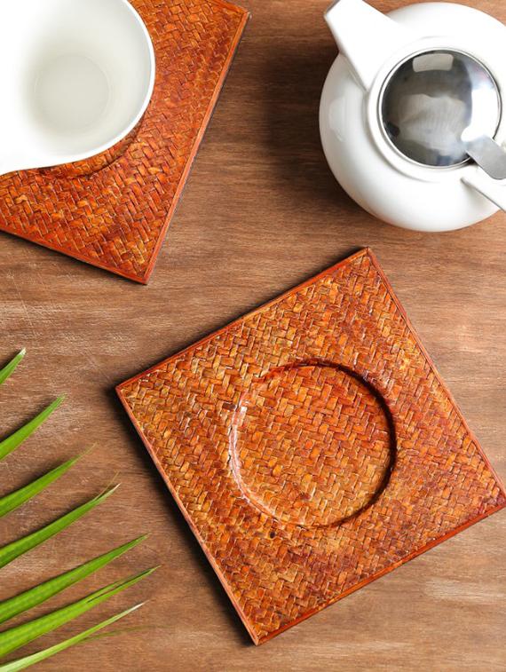 unravel india sabai grass brown trivet set(set of 2) - 12526195 - Zoom Image - 0