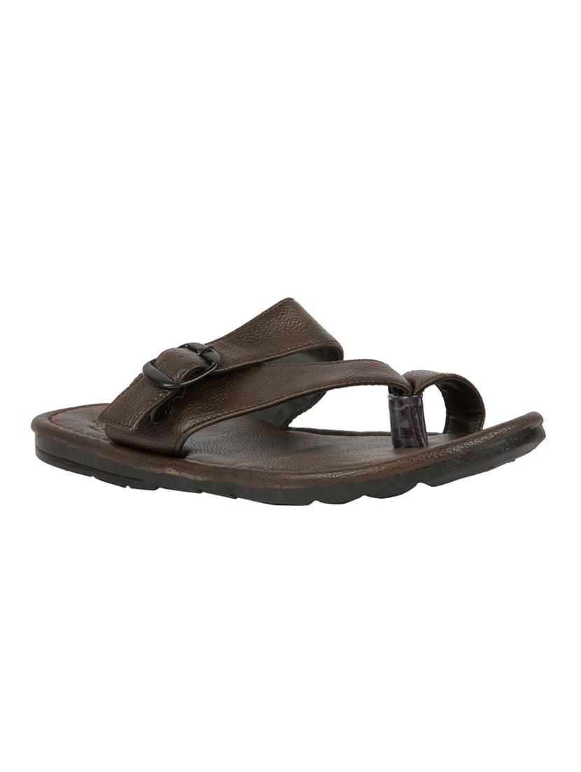 brown leatherette slipper - 12527420 - Zoom Image - 0
