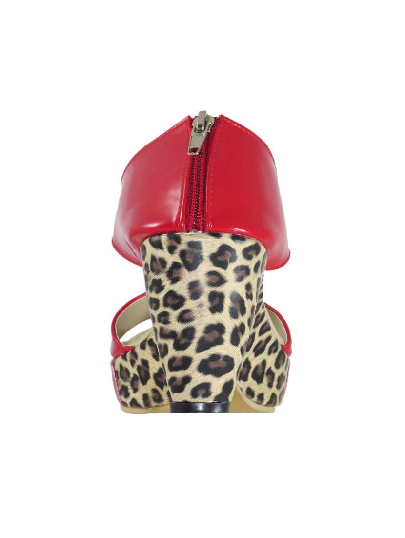 red closed back sandal - 12543029 - Standard Image - 3