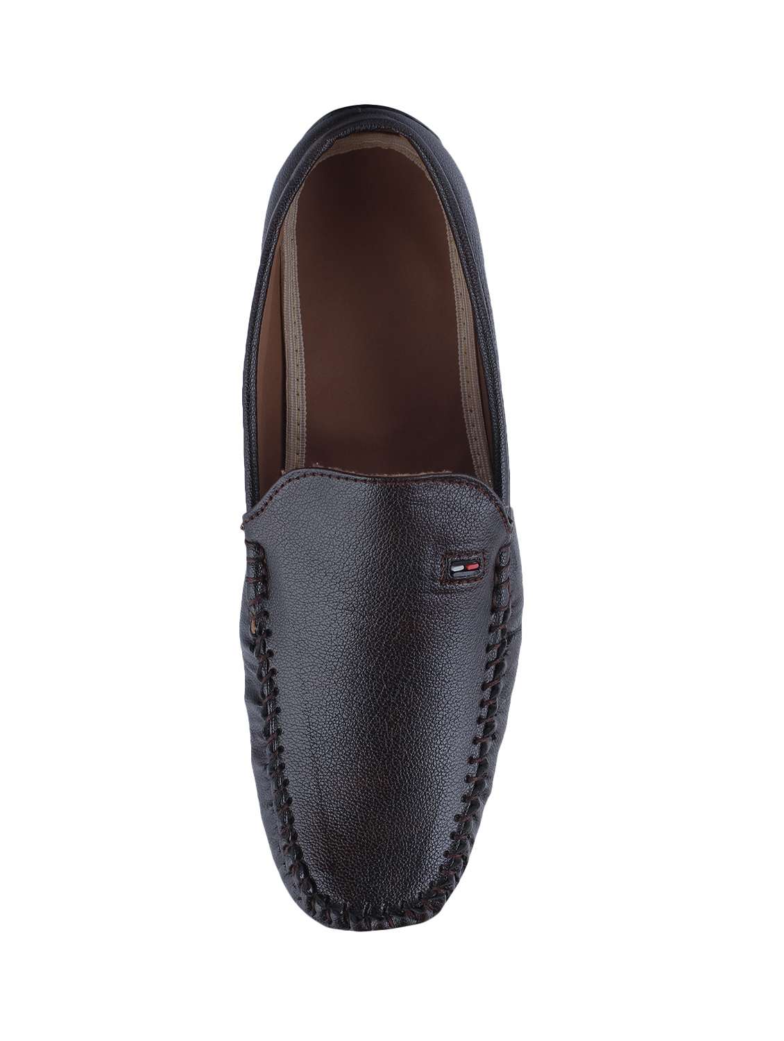 black synthetic slip on loafers - 12553543 -  Standard Image - 3